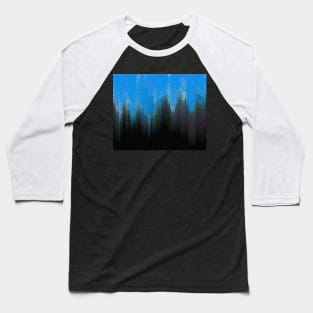 Blue Skies Glitch #1 - Contemporary Exclusive Modern Design Baseball T-Shirt